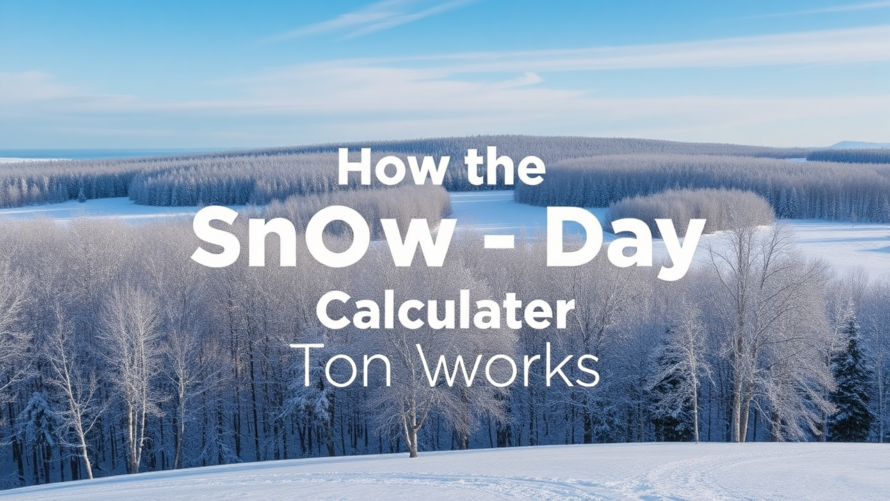 How the Snow Day Calculator Works